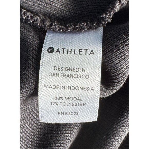Athleta Woman's Sz S Serenity Wrap Black Short Sleeve Open Front - Picture 5 of 8